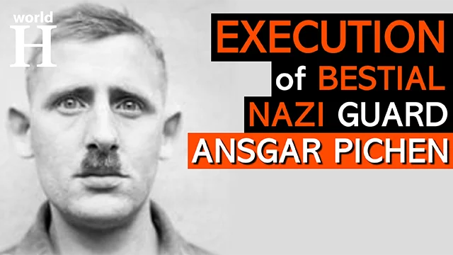 Execution of Ansgar Pichen - German Nazi Guard in Bergen Belsen Concentration Camp - Holocaust - WW2