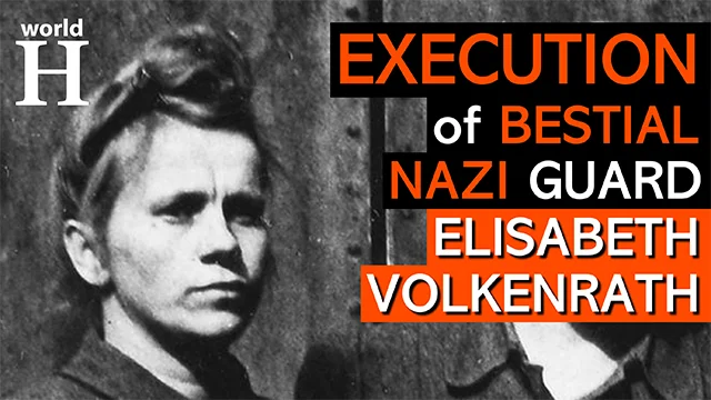 Execution of Elisabeth Volkenrath - Brutal Nazi Guard at Auschwitz & Bergen Belsen - Holocaust - WW2