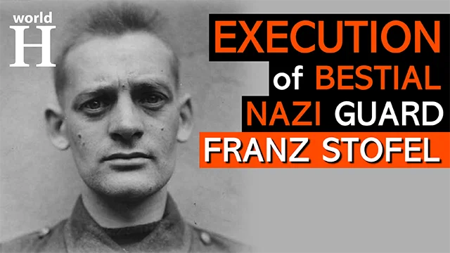 Execution of Franz Stofel - Nazi Guard in Bergen Belsen and Mittelbau-Dora Concentration Camps - WW2